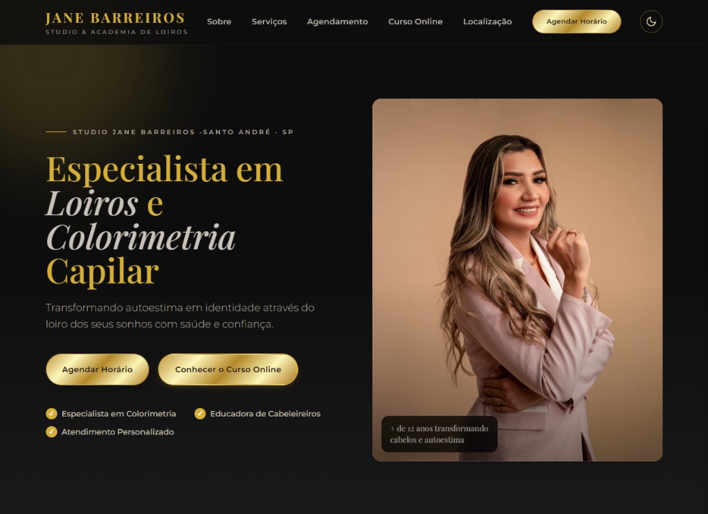 Captura de tela do site Studio Jane Barreiros